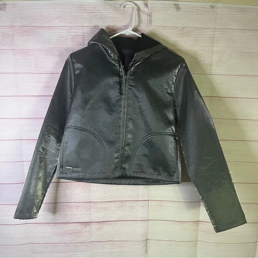 Vintage 2000s Y2K Ralph Ralph Lauren‎ silver metallic cropped jacket medium